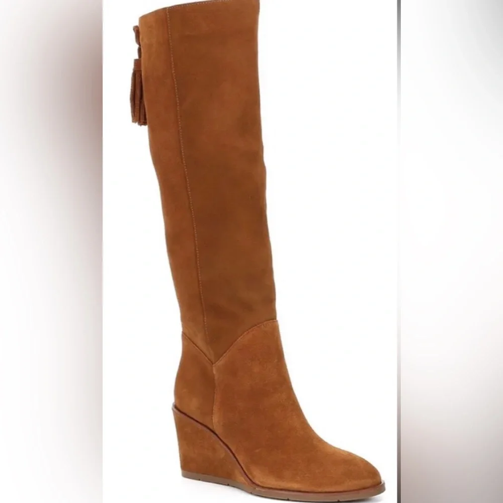 ANTONIO MELANI Over-the-Knee Suede Boot in Cognac Brown